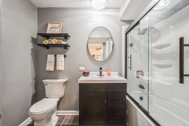6221 N Niagara Ave Unit 507, Chicago, IL 60631 - full bathroom with vanity and bath / shower combo with glass door