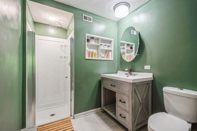 6221 N Niagara Ave Unit 507, Chicago, IL 60631 - full bath with tiled shower, vanity, and tile patterned flooring