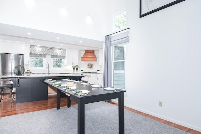 3 Laurel Ct, Galena, IL 61036 - office space featuring plenty of natural light, wood finished floors, recessed lighting, and a towering ceiling