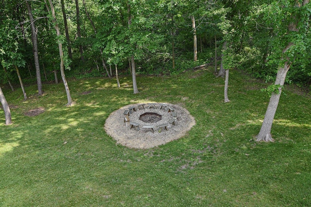 3 Laurel Ct, Galena, IL 61036 - view of green lawn featuring an outdoor fire pit