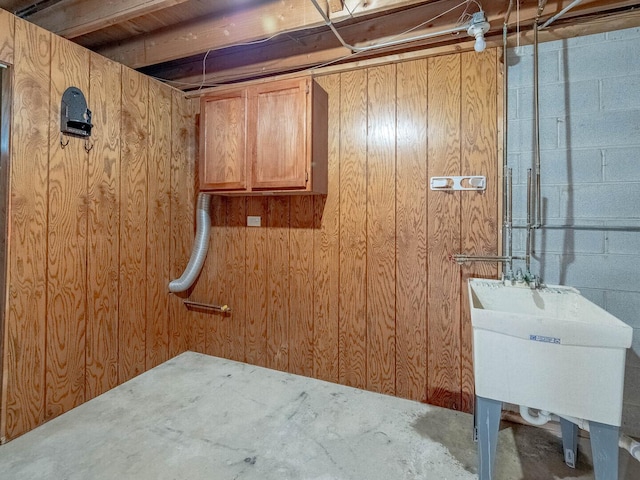 15954 78th Ave, Tinley Park, IL 60477 - unfinished basement featuring wood walls