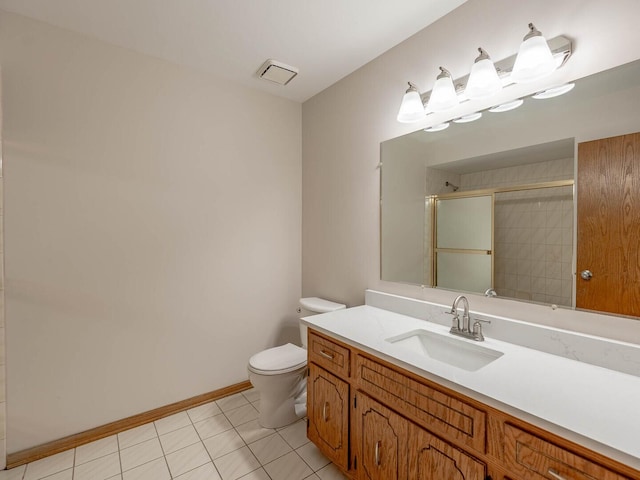15954 78th Ave, Tinley Park, IL 60477 - bathroom featuring vanity and a shower with shower door