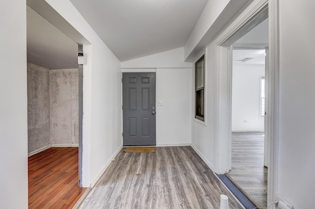 352 W 106th Pl, Chicago, IL 60628 - foyer featuring wood finished floors and vaulted ceiling