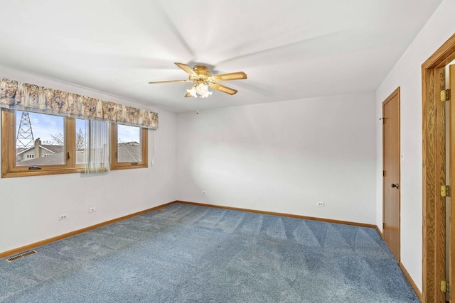 10935 California Ct Unit 185, Orland Park, IL 60467 - carpeted empty room featuring a ceiling fan and baseboards