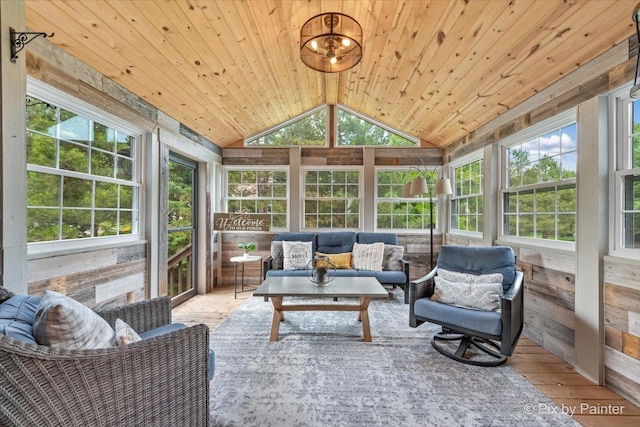8980 Bardwell Ln, Lakewood, IL 60014 - sunroom with lofted ceiling and an outdoor living space