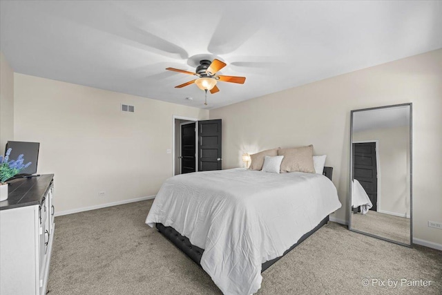 8980 Bardwell Ln, Lakewood, IL 60014 - bedroom featuring light colored carpet and a ceiling fan