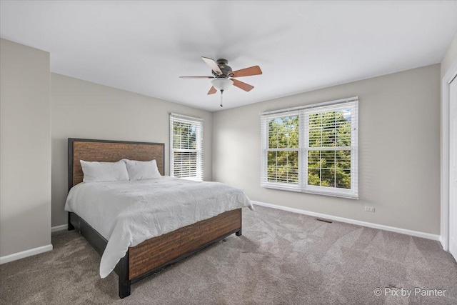 8980 Bardwell Ln, Lakewood, IL 60014 - bedroom with carpet and ceiling fan