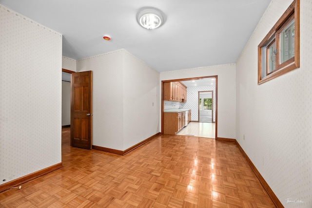 325 Douglas St, Oswego, IL 60543 - unfurnished living room with wallpapered walls