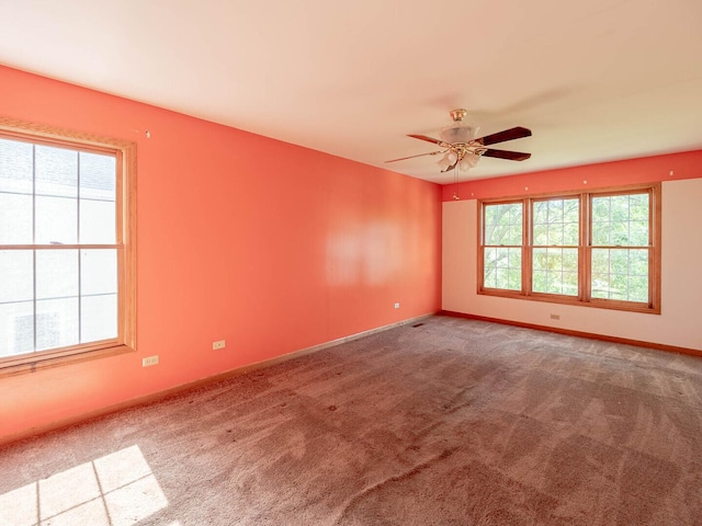 2207 Irvine Ln, Plainfield, IL 60586 - empty room featuring carpet and ceiling fan