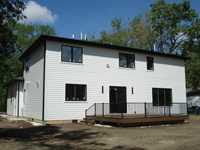 7137 S 87th Ave S, Justice, IL 60458 - back of property featuring a wooden deck
