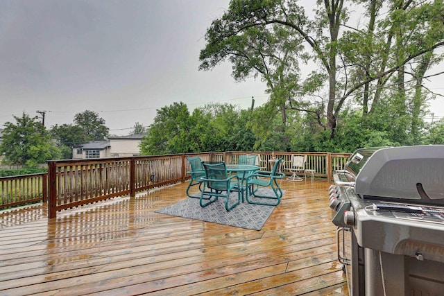 9810 N Lauren Ln, Niles, IL 60714 - deck with outdoor dining area and grilling area
