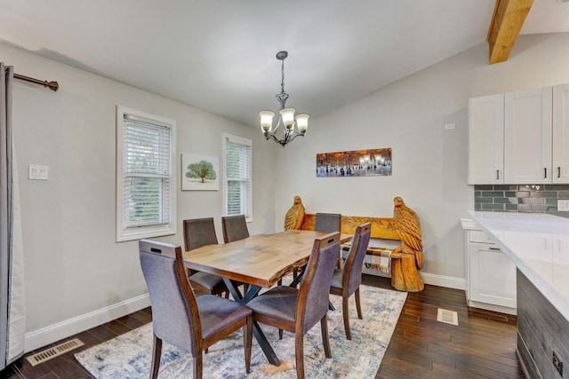 9810 N Lauren Ln, Niles, IL 60714 - dining space featuring a chandelier and dark wood finished floors