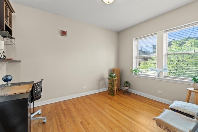 50 Forest Ave Unit 2S, Riverside, IL 60546 - home office with radiator and light wood-style floors