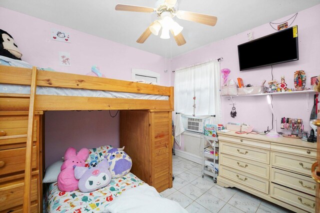 4624 W Montana St, Chicago, IL 60639 - bedroom featuring cooling unit and light tile patterned floors