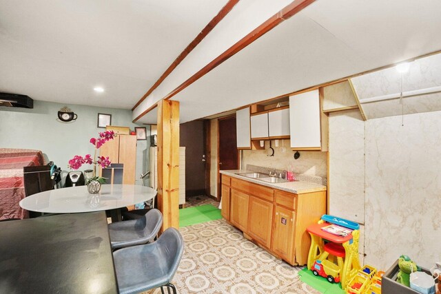 4624 W Montana St, Chicago, IL 60639 - kitchen with light countertops and recessed lighting