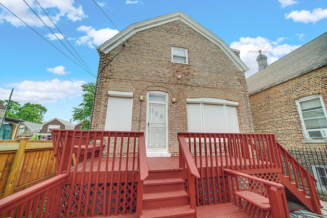5736 S Honore St, Chicago, IL 60636 - wooden deck featuring stairs