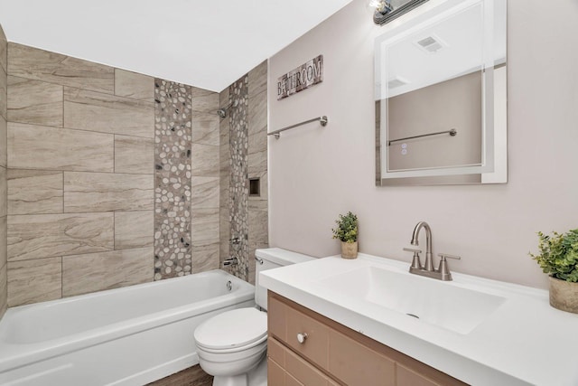 2237 175th St Unit 1B, Lansing, IL 60438 - bathroom featuring vanity and bathtub / shower combination
