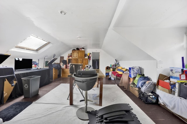 7515 S E End Ave, Chicago, IL 60649 - office area featuring lofted ceiling and a skylight