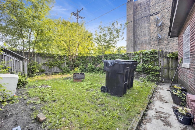 7515 S E End Ave, Chicago, IL 60649 - fenced backyard with a fire pit