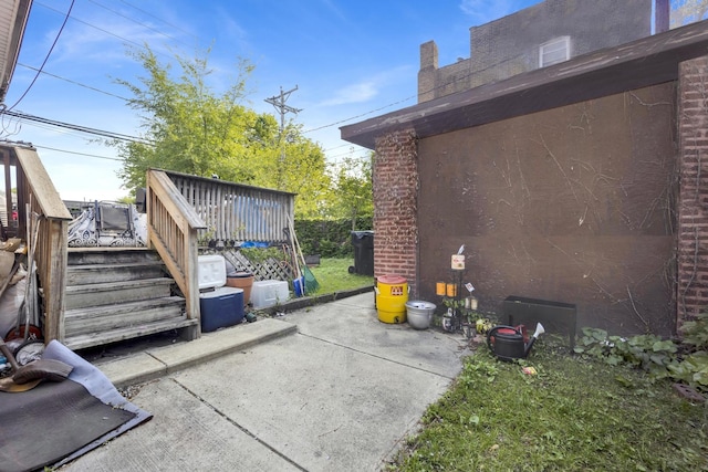 7515 S E End Ave, Chicago, IL 60649 - view of patio featuring a deck and stairs
