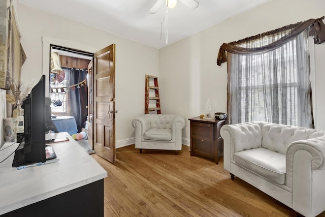 7515 S E End Ave, Chicago, IL 60649 - sitting room with light wood-type flooring and a ceiling fan