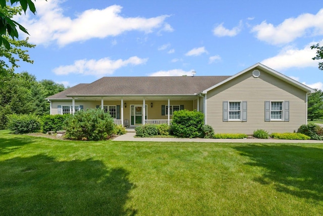 2598B County Road 600 E, Dewey, IL 61840 - view of front of property featuring covered porch and a front yard