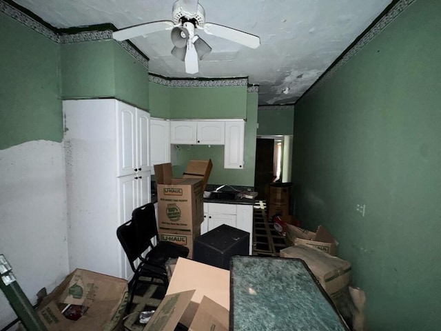 4038 W Adams St, Chicago, IL 60624 - home office featuring a ceiling fan