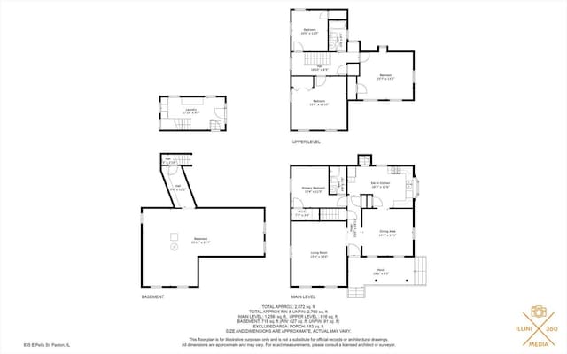 835 E Pells St, Paxton, IL 60957 - view of property floor plan