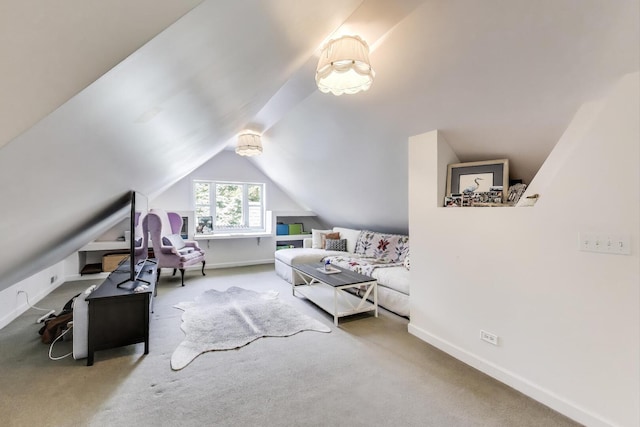 653 Blackstone Pl, Highland Park, IL 60035 - living room featuring carpet floors and lofted ceiling