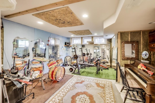 653 Blackstone Pl, Highland Park, IL 60035 - gym with recessed lighting and plenty of natural light