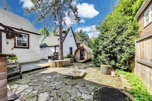 653 Blackstone Pl, Highland Park, IL 60035 - view of patio / terrace featuring grilling area and a wooden deck