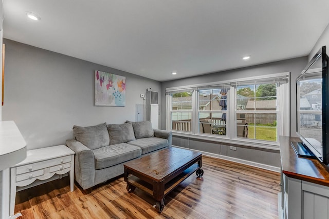 9116 S 53rd Ct, Oak Lawn, IL 60453 - living room with light wood-style flooring and recessed lighting