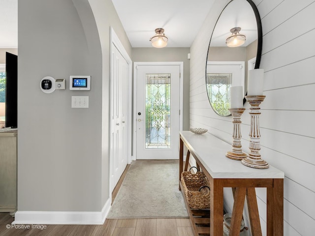 624 63rd St, Downers Grove, IL 60516 - entryway with wood finished floors and arched walkways