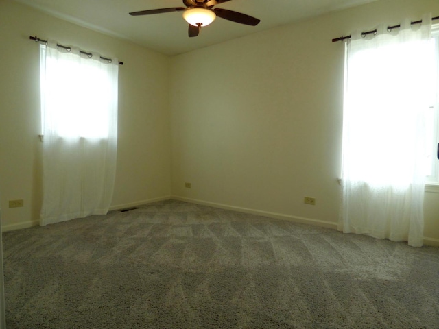 432 Thunder Rdg, Lake In The Hills, IL 60156 - carpeted empty room featuring a ceiling fan and baseboards