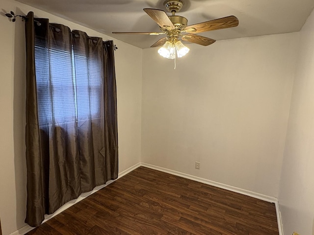 2841 10th St, Rockford, IL 61108 - unfurnished room featuring dark wood-style flooring and ceiling fan