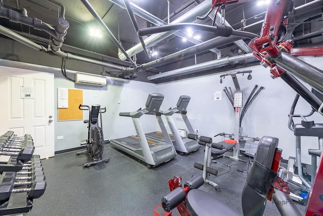 1464 S Michigan Ave Unit 1108, Chicago, IL 60605 - exercise room with a wall unit AC