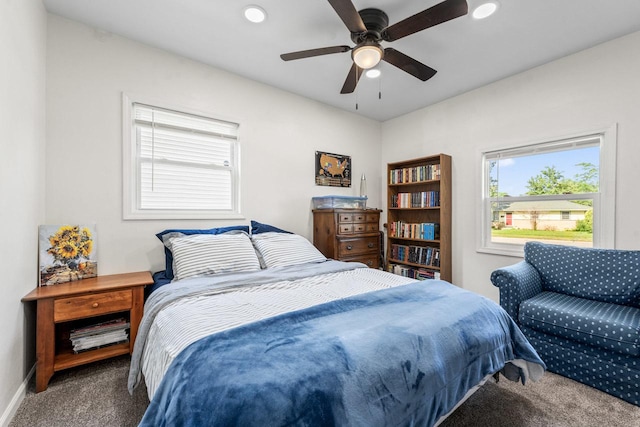2110 Joanna Ave, Zion, IL 60099 - bedroom with carpet, recessed lighting, and ceiling fan