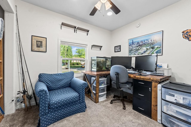 2110 Joanna Ave, Zion, IL 60099 - office featuring light colored carpet and ceiling fan