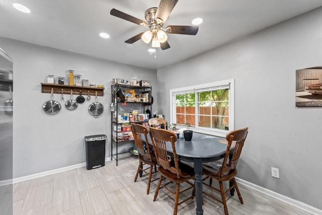 2110 Joanna Ave, Zion, IL 60099 - dining space with ceiling fan and recessed lighting