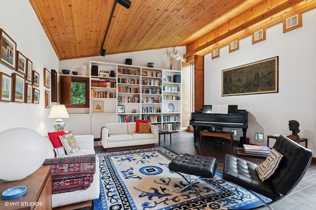 41W955 Northway Dr, Elburn, IL 60119 - sitting room featuring lofted ceiling and wood ceiling