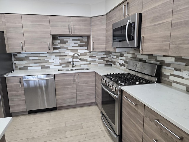 1441 E Thacker St Unit 501, Des Plaines, IL 60016 - kitchen with appliances with stainless steel finishes, tasteful backsplash, and modern cabinets
