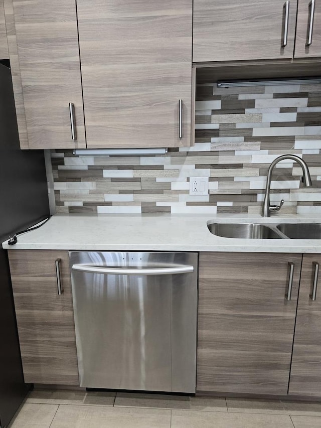 1441 E Thacker St Unit 501, Des Plaines, IL 60016 - kitchen with dishwasher, modern cabinets, and backsplash