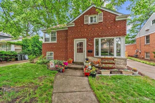 8920 Mcvicker Ave, Morton Grove, IL 60053 - view of front of home featuring a front lawn and brick siding