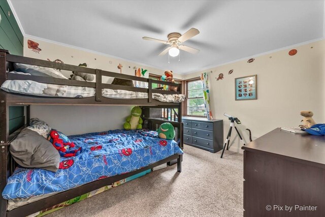 8920 Mcvicker Ave, Morton Grove, IL 60053 - bedroom with crown molding and light carpet