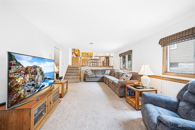 14224 Karlov Ave, Crestwood, IL 60418 - living room with light colored carpet and stairs