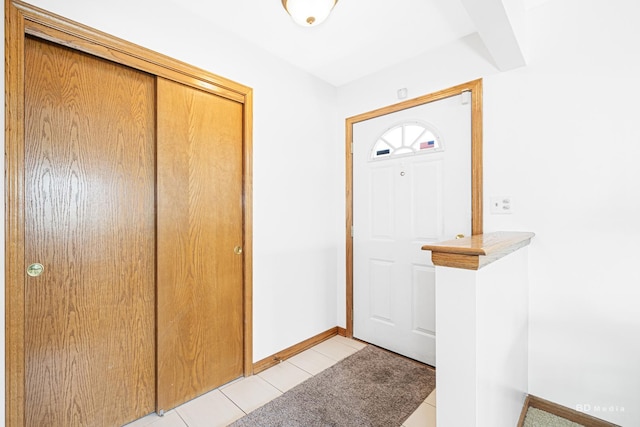 14224 Karlov Ave, Crestwood, IL 60418 - foyer with baseboards and light tile patterned flooring
