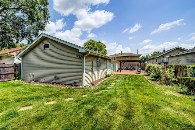 14224 Karlov Ave, Crestwood, IL 60418 - back of house featuring a patio, a fenced backyard, and a gazebo