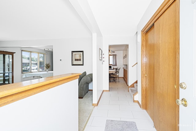 14224 Karlov Ave, Crestwood, IL 60418 - corridor with stairway and light tile patterned floors