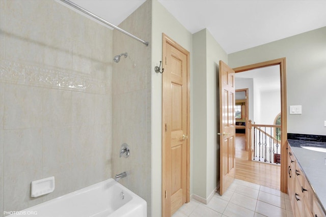 22450 Autumn Dr, Frankfort, IL 60423 - full bath with shower / bath combination, vanity, and tile patterned floors
