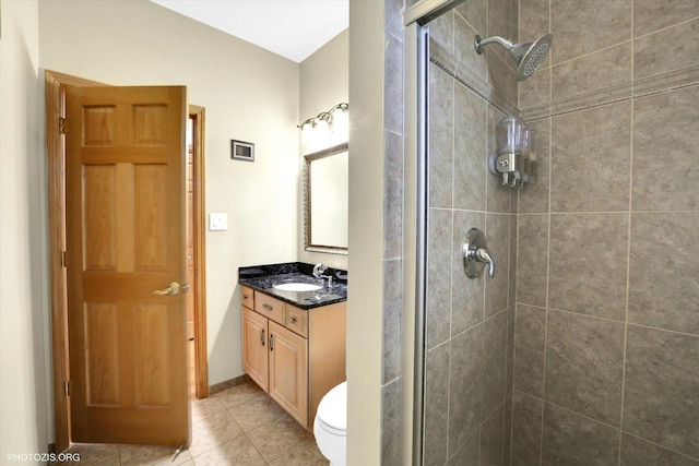 22450 Autumn Dr, Frankfort, IL 60423 - bathroom featuring a shower stall, vanity, and tile patterned flooring